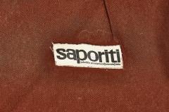  Saporiti Alberto Rosselli for Saporiti Brown Leather Confidential Sofa 1970 s - 1958312