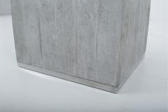  Saporiti Concrete and Cantilevered Glass Coffee Table Sergio Giorgio Saporiti Italy - 1509480