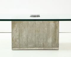  Saporiti Concrete and Glass Coffee Table By Saporiti - 1484937