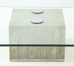  Saporiti Concrete and Glass Coffee Table By Saporiti - 1484938