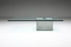  Saporiti Concrete and Glass Coffee Table by Saporiti 1970s - 2150260