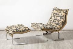  Saporiti Giovanni Offredi Onda Lounge Chair and Ottoman for Saporiti Italy circa 1970 - 3521774
