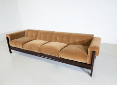  Saporiti Mid Century Four Seater Sofa by Saporiti Italy 1960s New Upholstery - 3398200