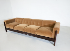  Saporiti Mid Century Four Seater Sofa by Saporiti Italy 1960s New Upholstery - 3398201