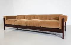  Saporiti Mid Century Four Seater Sofa by Saporiti Italy 1960s New Upholstery - 3398202
