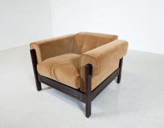  Saporiti Mid Century Pair of Armchairs by Saporiti Italy 1960s New Upholstery - 3398181