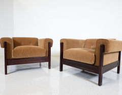  Saporiti Mid Century Pair of Armchairs by Saporiti Italy 1960s New Upholstery - 3398187