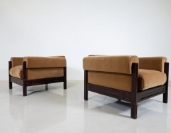  Saporiti Mid Century Pair of Armchairs by Saporiti Italy 1960s New Upholstery - 3398188