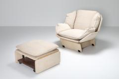  Saporiti Saporiti Lounge Chair with Ottoman 1970s - 1538541