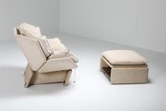  Saporiti Saporiti Lounge Chair with Ottoman 1970s - 1538542