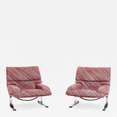  Saporiti Saporiti Onda Lounge Chairs Missoni Fabric circa 1970 s - 1953156