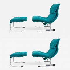  Saporiti Saporiti Onda Lounge Chairs Suede Italy 1970 - 2493020