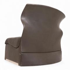  Saporiti Saporiti Vela Alta leather armchair by Giovanni Offredi 1970 - 4741735