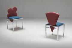  Saporiti Saporiti set of four chairs Warhol Malevich Kandinsky Fontana 1980s - 1337845