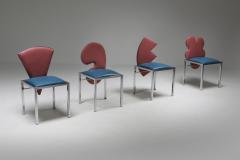  Saporiti Saporiti set of four chairs Warhol Malevich Kandinsky Fontana 1980s - 1337852