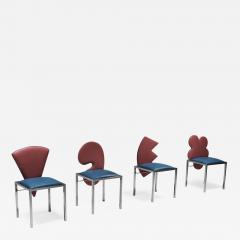  Saporiti Saporiti set of four chairs Warhol Malevich Kandinsky Fontana 1980s - 1338651