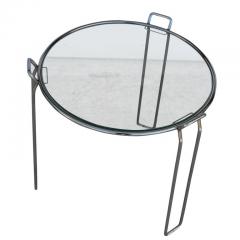  Saporiti Set of Chrome and Glass Nesting Tables by Saporiti - 2525924