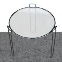  Saporiti Set of Chrome and Glass Nesting Tables by Saporiti - 2525927