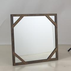  Sarreid Ltd Pair of Chic Patinated Brass Studded Mirrors by Sarried - 4551218