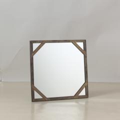  Sarreid Ltd Pair of Chic Patinated Brass Studded Mirrors by Sarried - 4551219