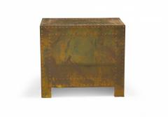  Sarreid Ltd Sarreid Ltd Spanish High Style Brass Clad Strongbox Commode Bedside Table 1 - 3169209