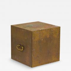  Sarreid Ltd Sarreid Ltd Spanish High Style Brass Studded Cube Occasional Table 4 - 3177955