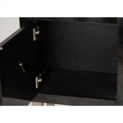  Scala Luxury Scala Luxury Modern Black Goatskin Lacquered Sideboard Credenza - 3041264