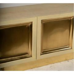  Scala Luxury Scala Luxury Modern Goatskin Lacquered Brass Panello Sideboard Credenza - 3041269