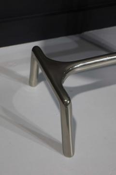  Scala Luxury Scala Luxury Uovo Side Table in Polished Nickel and Shagreen - 2280083