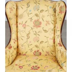  Scalamandre Antique Louis XV Provincial Style Walnut Bergere Wingback Chair - 3697265