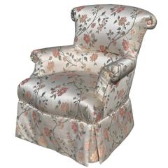  Scalamandre Scalamandre Silk Floral Upholstered Swivel Slipper Chair Joanne Carson Estate - 4382836