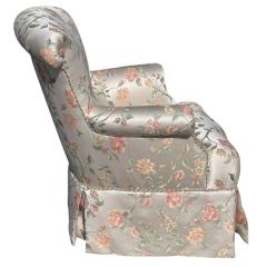  Scalamandre Scalamandre Silk Floral Upholstered Swivel Slipper Chair Joanne Carson Estate - 4382838
