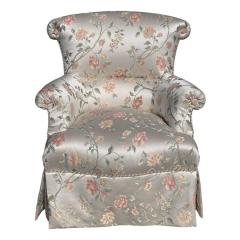  Scalamandre Scalamandre Silk Floral Upholstered Swivel Slipper Chair Joanne Carson Estate - 4383638
