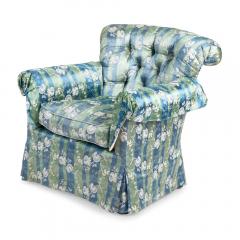  Scalamandre Vintage Scalamandre Fully Upholstered Roll Arm Back Club Armchair - 3561283