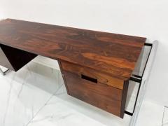  Scandiline Mid Century Chrome and Rosewood Wrapped Desk by Scandiline Furniture 1970s - 3175956