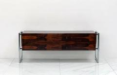  Scandiline Mid Century Chrome and Rosewood Wrapped Desk by Scandiline Furniture 1970s - 3176153