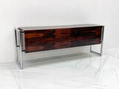  Scandiline Mid Century Chrome and Rosewood Wrapped Desk by Scandiline Furniture 1970s - 3176191