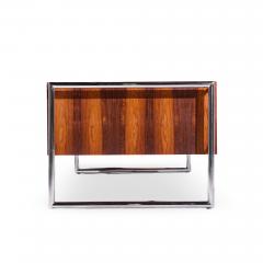  Scandiline Scandiline Mid Century Rosewood and Chrome Executive Desk - 4511229