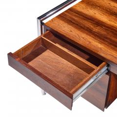  Scandiline Scandiline Mid Century Rosewood and Chrome Executive Desk - 4511231