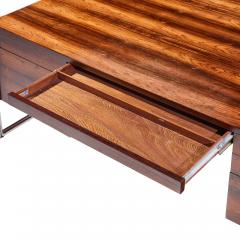  Scandiline Scandiline Mid Century Rosewood and Chrome Executive Desk - 4511234