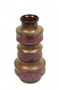  Scheurich Keramik German Purple Ceramic Zig Zag Vase - 4199508