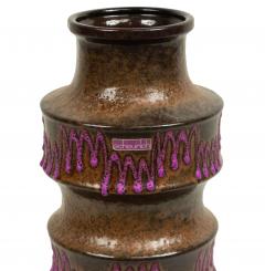  Scheurich Keramik German Purple Ceramic Zig Zag Vase - 4199510