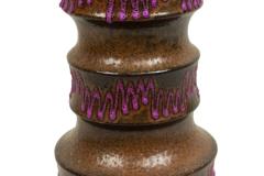  Scheurich Keramik German Purple Ceramic Zig Zag Vase - 4199513