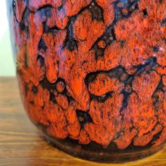  Scheurich Keramik SCHEURICH RED AND BLACK KASKADE FAT LAVA FLOOR VASE Nr 546 40 - 2616119