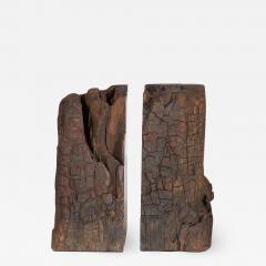  Schmieg Kotzian Midcentury Organic Schmieg Kotzian Caobo Bookends from 16th Century Beams - 1582705