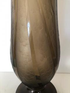  Schneider Glass Art Deco Massive Tall Schneider Wheel Cut Engraved Acid Etched Vase - 1385412