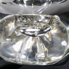  Schneider Mid Century Amorphic Crystal Brass Two Arm Candelabra Signed Schneider - 4623114