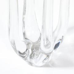  Schneider Mid Century Crystal Brass Amorphic Four Arm Candelabra Signed Schneider - 4623108