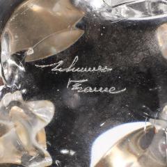  Schneider Pair of Mid Century Amorphic Candelabra in Crystal and Brass Signed Schneider - 4550630