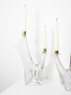  Schneider Pair of Schneider Glass Candleholders - 3906422